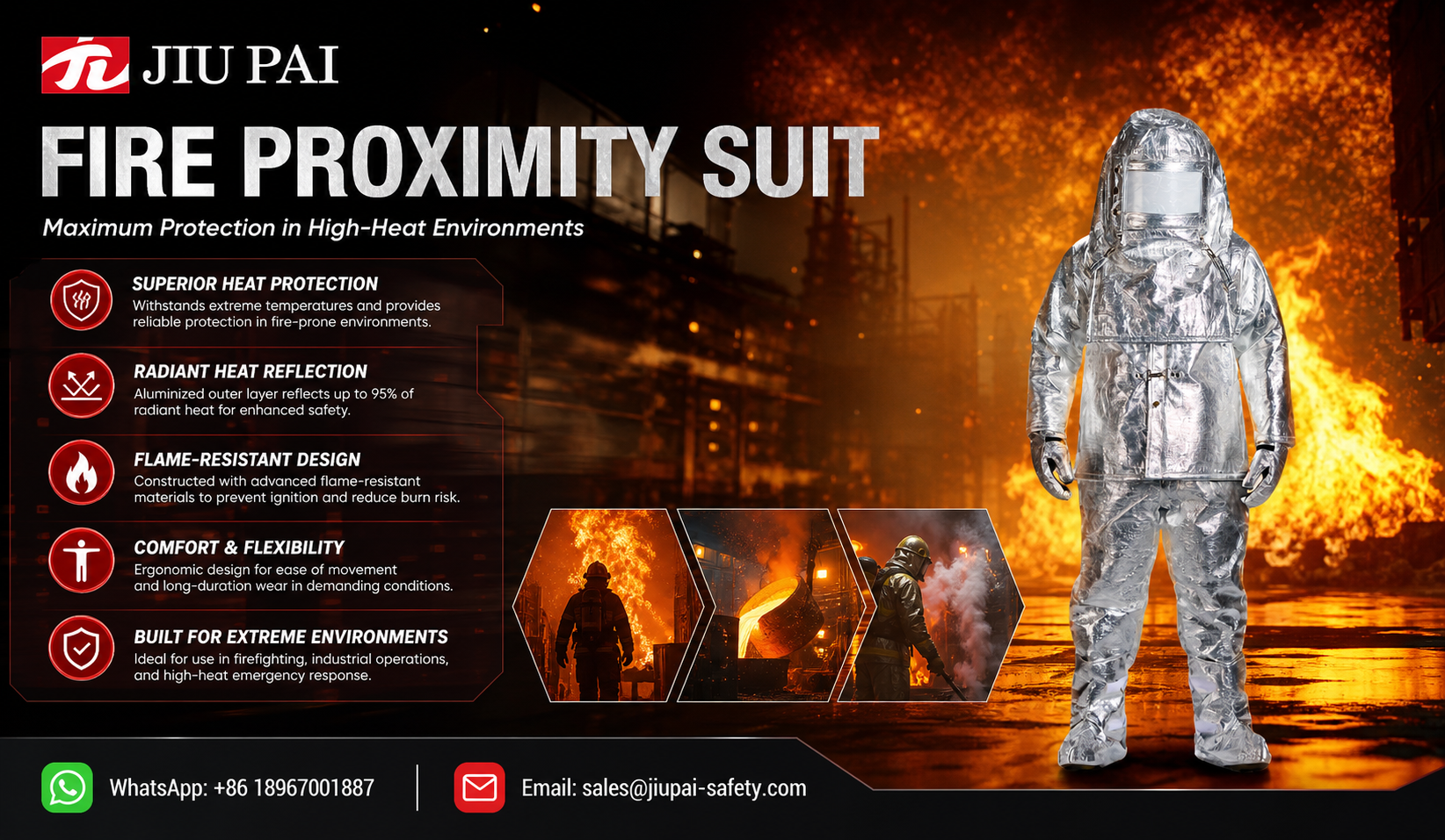 Aluminized fire proximity suit