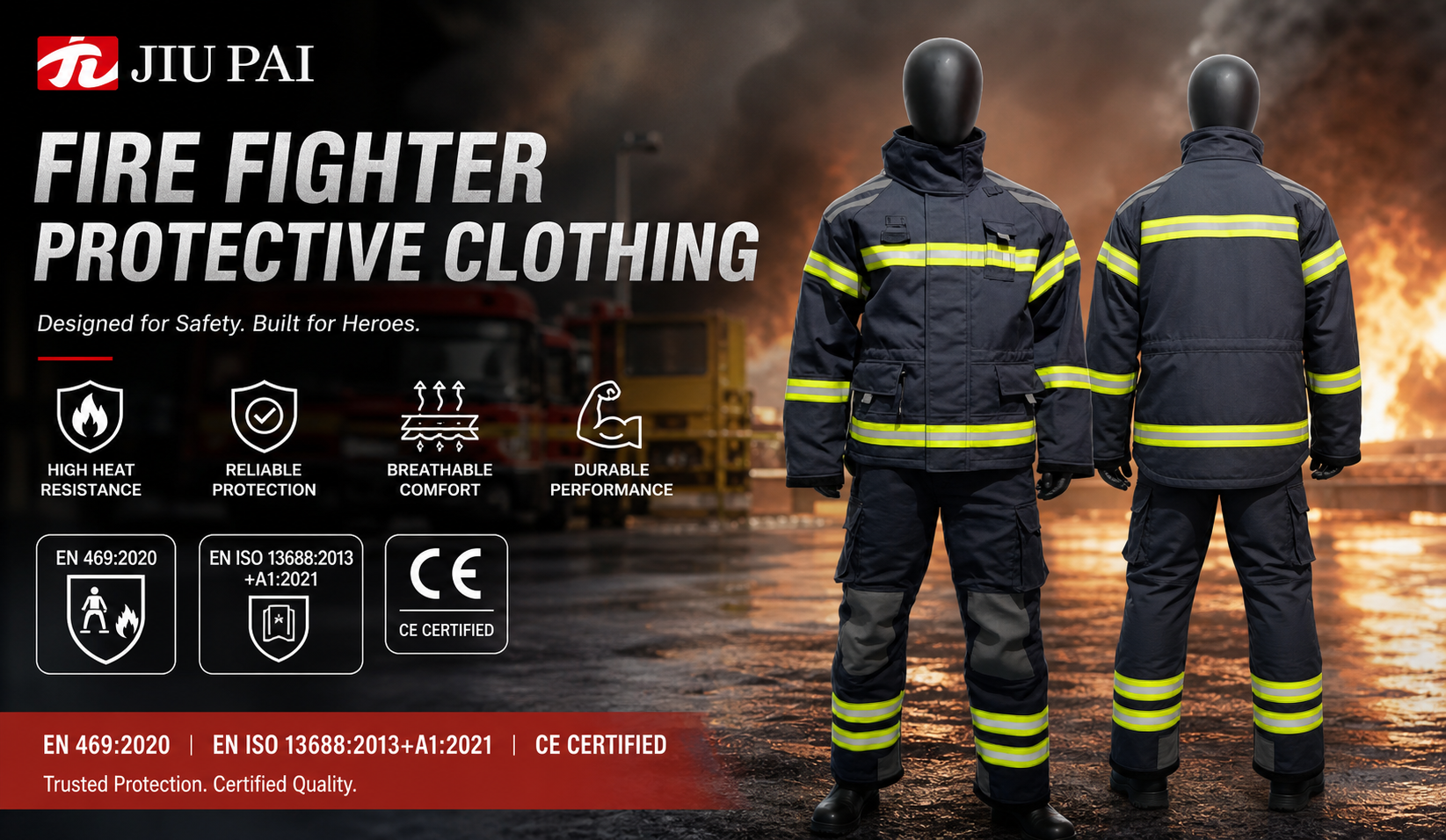 CE certified firefighter suit