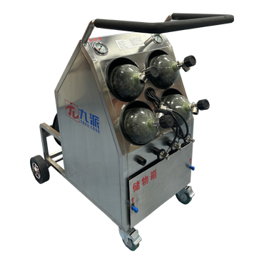 Portable 4-Cylinder Long Tube Mask Storage Firefighting SCBA Trolley Cart